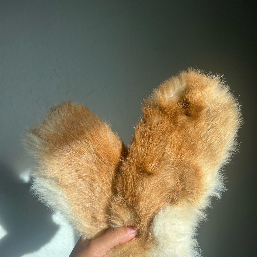 SALE Vintage genuine fur mittens